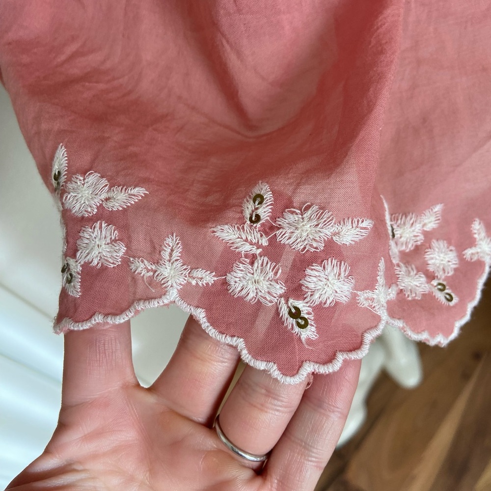 Free People Dusty Rose Embroidered Mini Dress - Picture 6 of 10